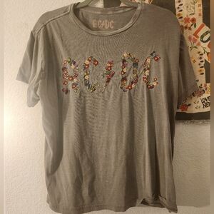 Lucky Brand Gray AC/DC Graphic Tee